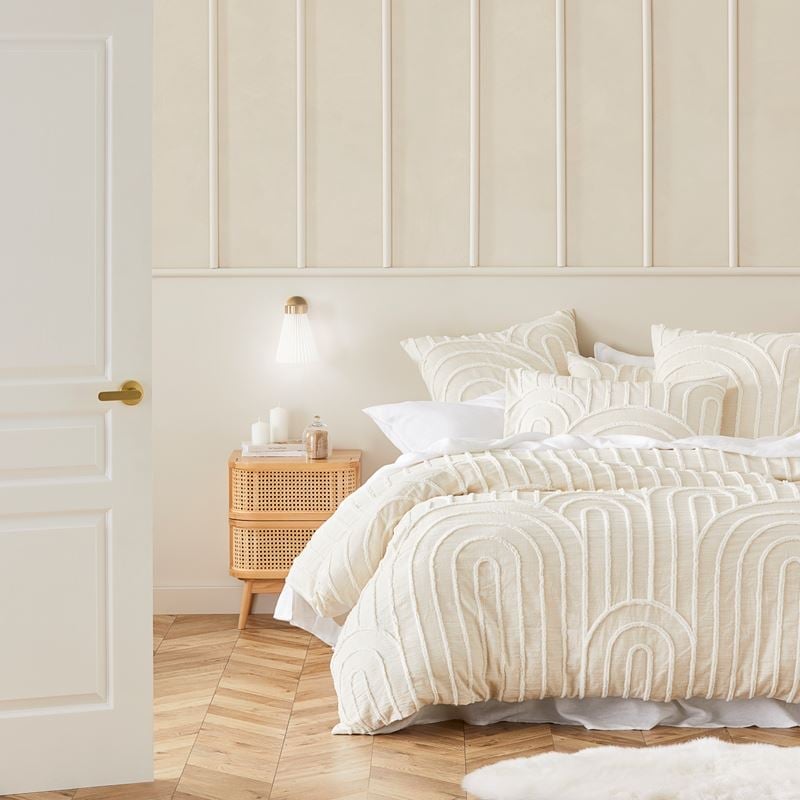 Archie Tufted Macadamia Quilt Cover Separates