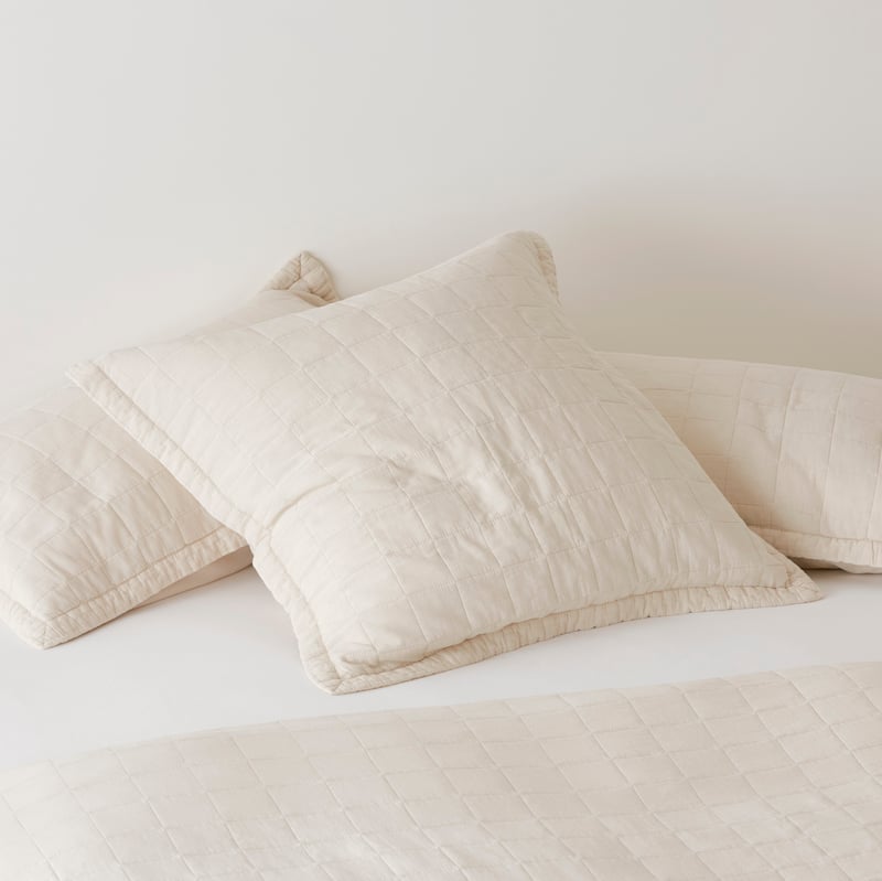 Mosman Sand Quilted Pillowcases