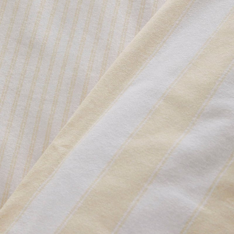 Flannelette Printed Sand Stripe Quilt Cover Set