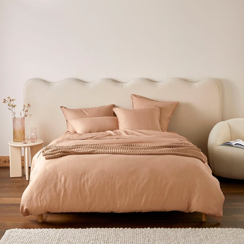 Vintage Washed Linen Hazelnut Quilt Cover + Separates