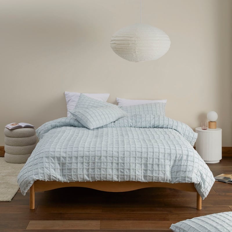 Andie Light Aqua Tufted Pillowcases