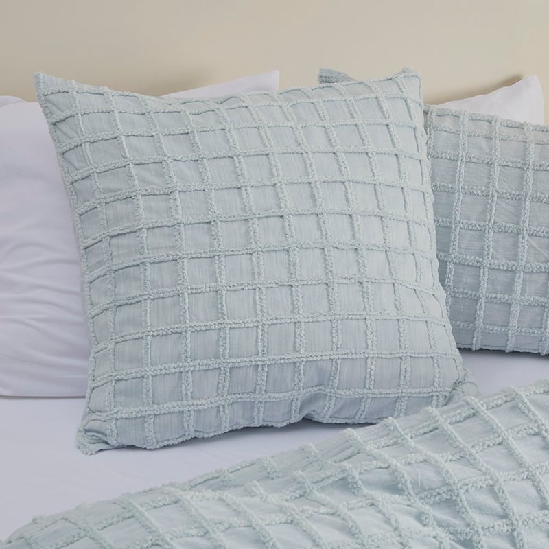 Andie Light Aqua Tufted Pillowcases