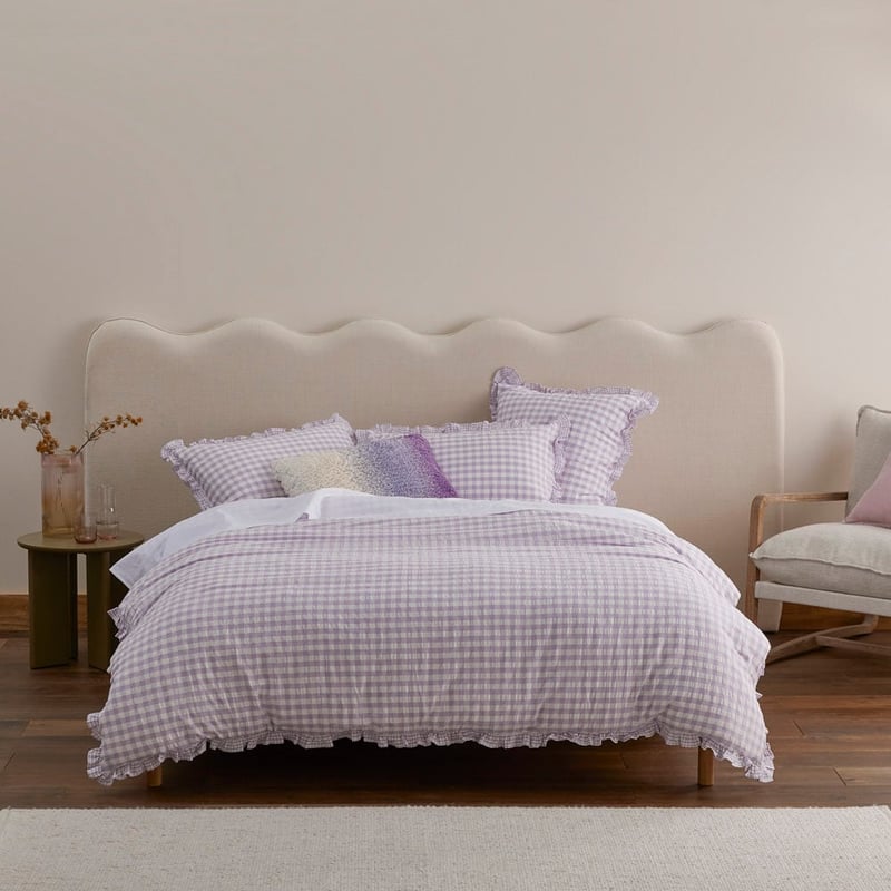 Ruffle Lilac Gingham Quilt Cover Set + Separates