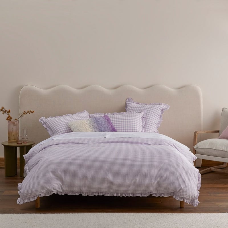 Ruffle Lilac Gingham Quilt Cover Set + Separates