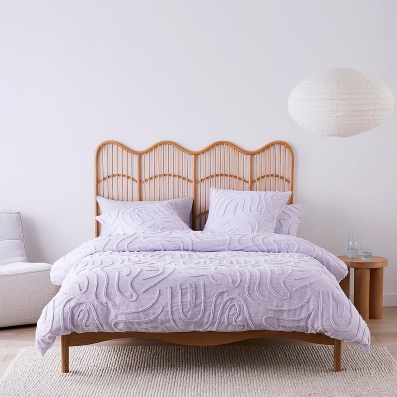 Swirl Lilac Tufted Quilt Cover Separates