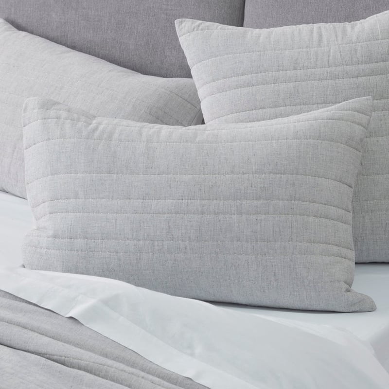 Fraiser Grey Chambray Quilted Quilt Cover Separates