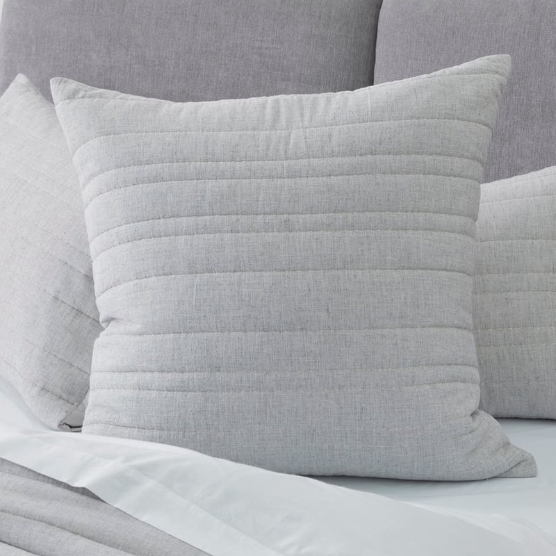 Fraiser Grey Chambray Quilted Quilt Cover Separates