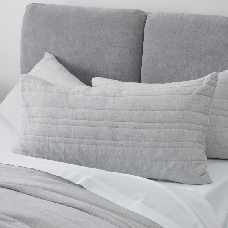 Fraiser Grey Chambray Quilted Quilt Cover Separates