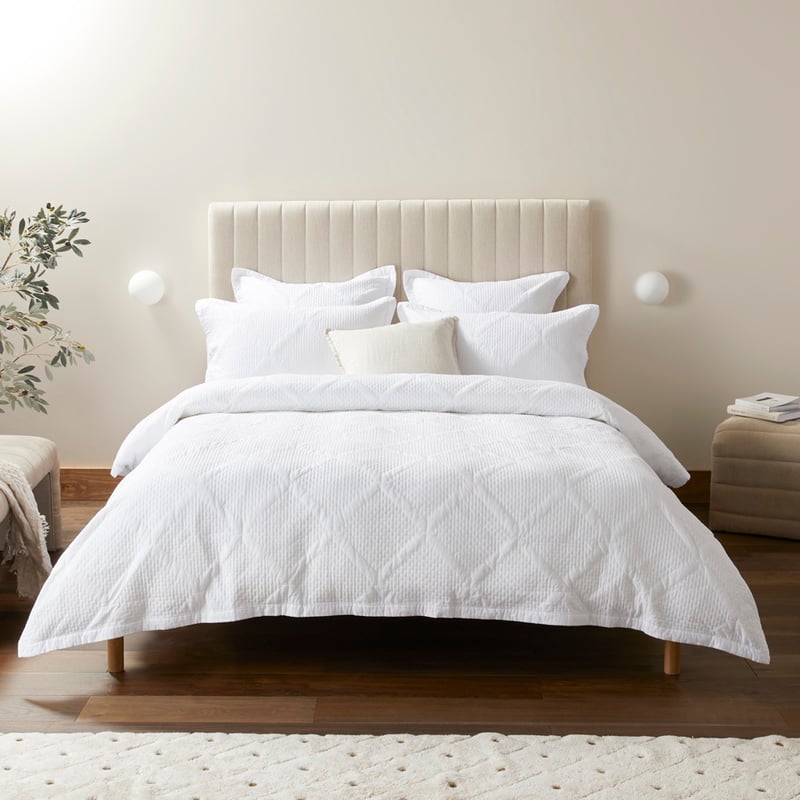 Peyton Off White Quilted Quilt Cover Separates