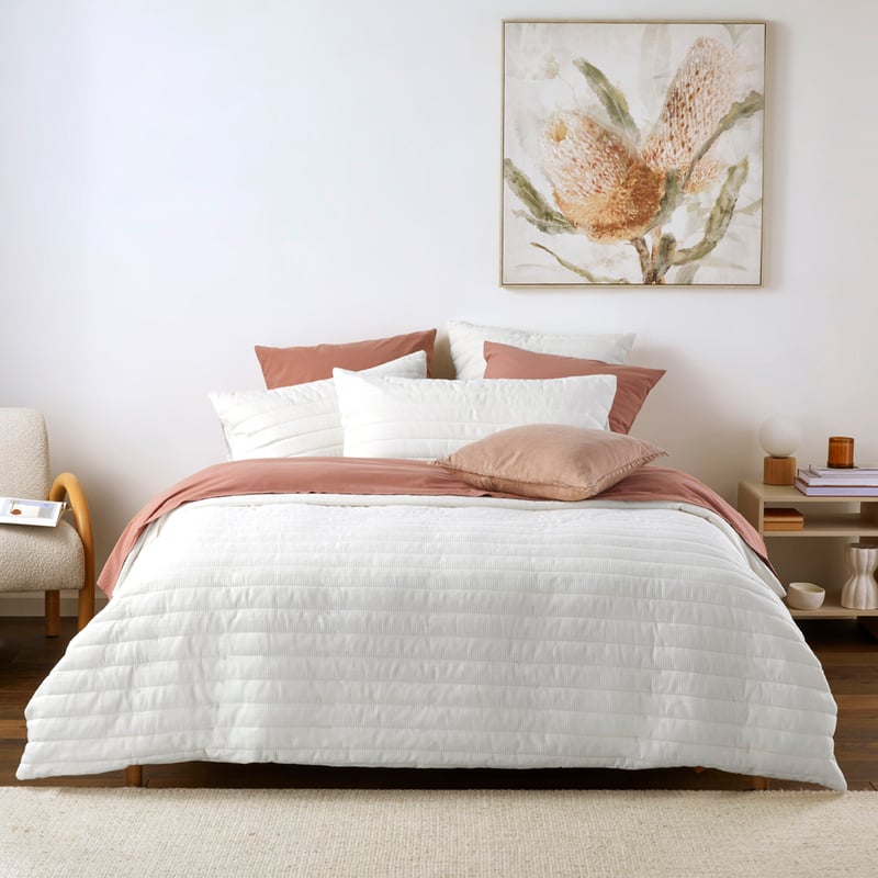 Nala Cream Quilted Pillowcases