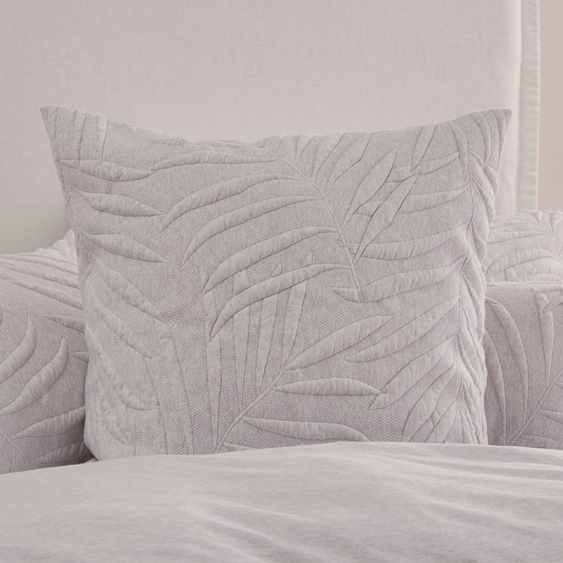 Airlie Palm Cloud Grey Jersey Quilted Quilt Cover Separates