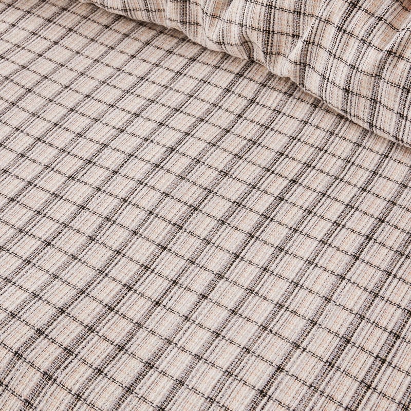Eva Cream Check Quilt Cover Separates