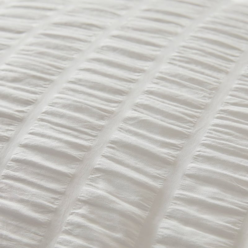 Paige White Seersucker Quilt Cover Set