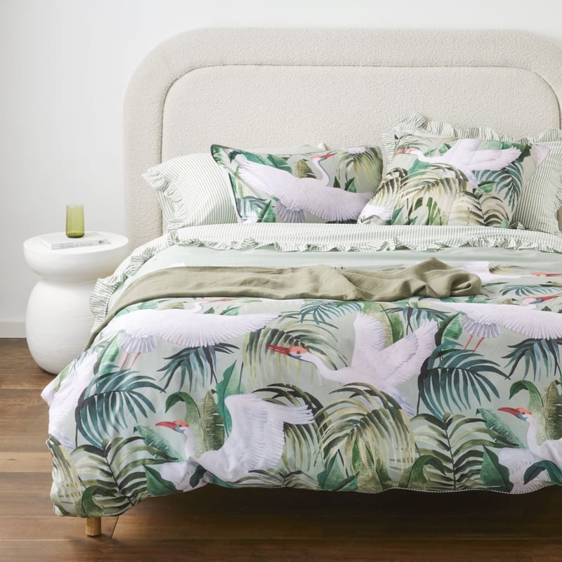 Margot Green Quilt Cover Set + Separates