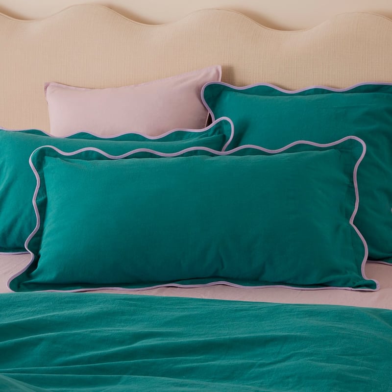 Scallop Teal Pillowcases