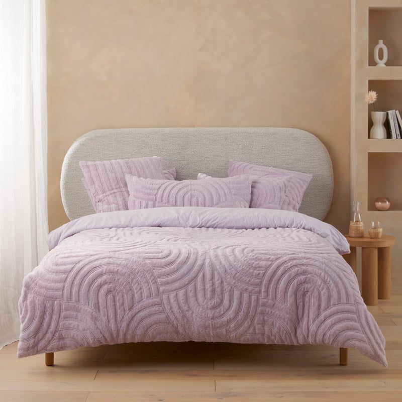 Horizon Faux Fur Lilac Hint Pillowcases