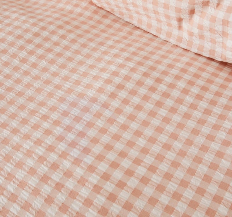 Talia Pink Sand Check Pillowcases