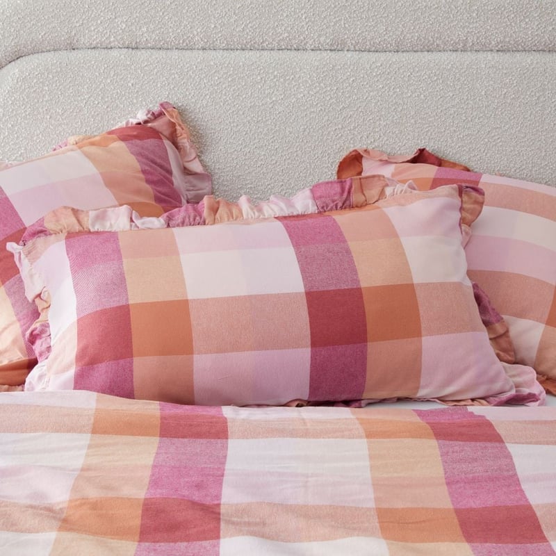 Ruffle Toffee Flannelette Pillowcases
