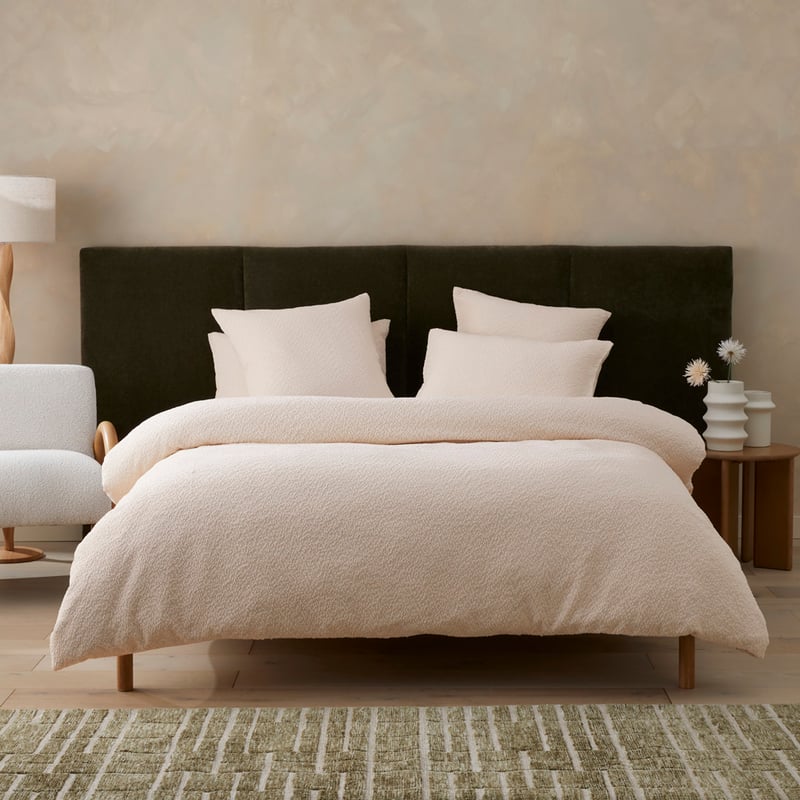 Aberdeen Snow Boucle Quilt Cover Set + Separates