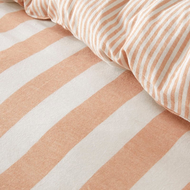 Biscuit Stripe Ruffle Quilt Cover Set + Separates