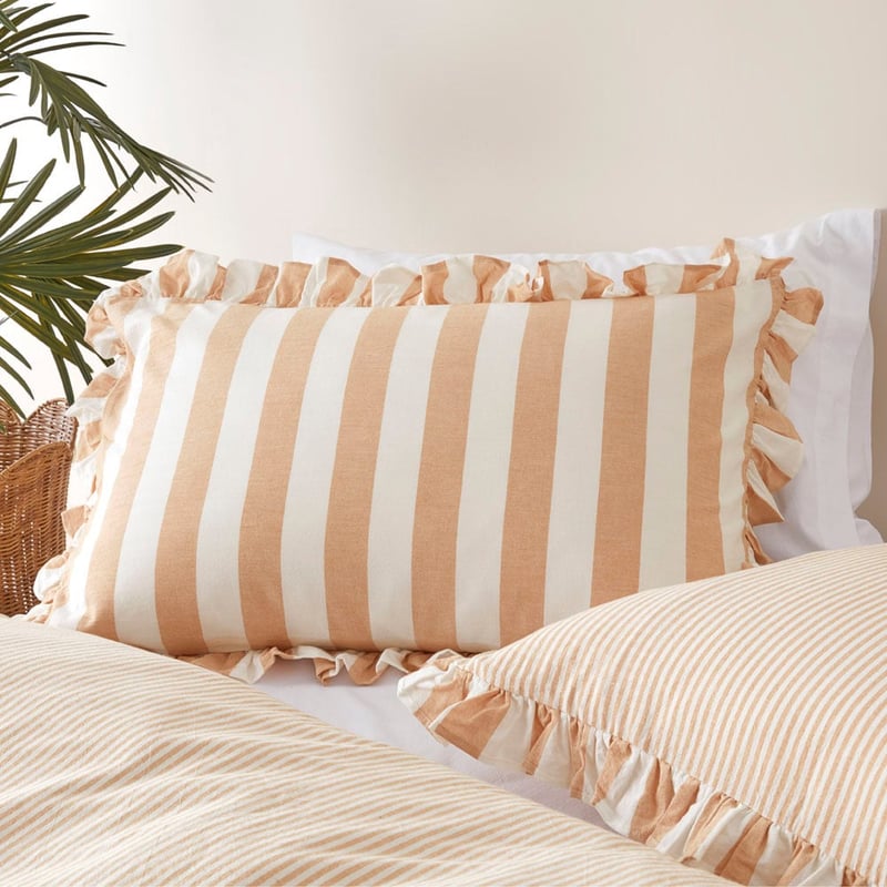 Biscuit Stripe Ruffle Quilt Cover Set + Separates