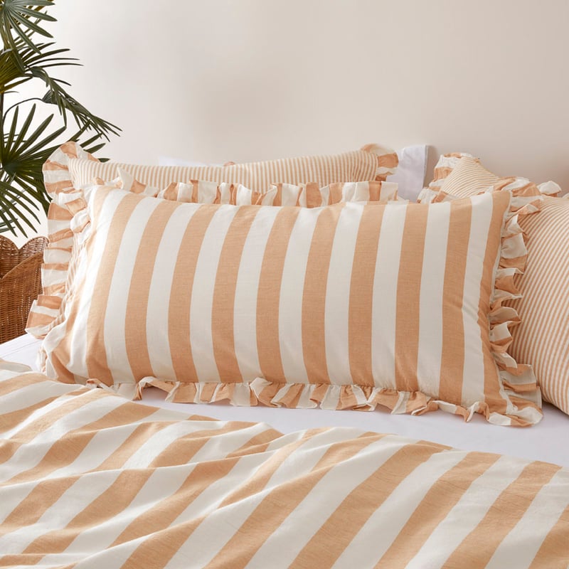 Biscuit Stripe Ruffle Quilt Cover Set + Separates