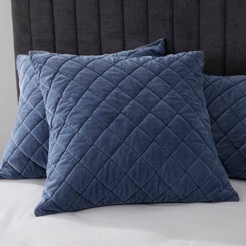 Sawyer Velvet Navy Quilted Quilt Cover Separates