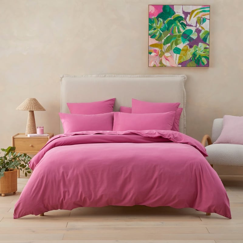 Stonewashed Cotton Boysenberry Pillowcases