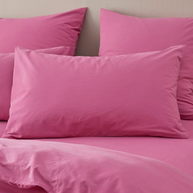 Stonewashed Cotton Boysenberry Pillowcases