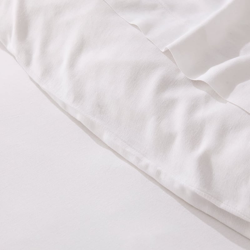 Washed Bamboo Linen White Quilt Cover Set + Separates