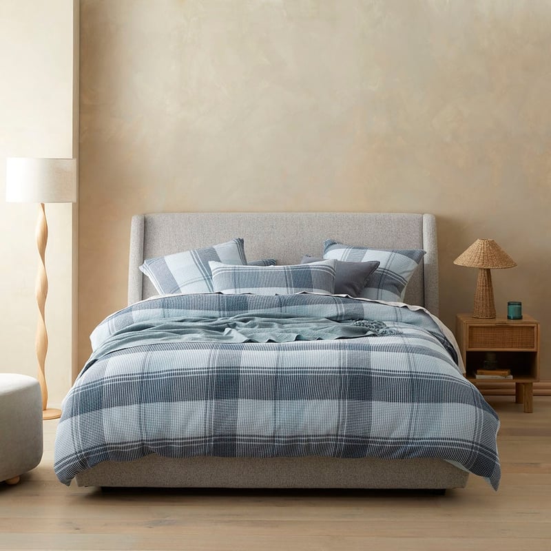 Perry Ice Blue Waffle Pillowcases