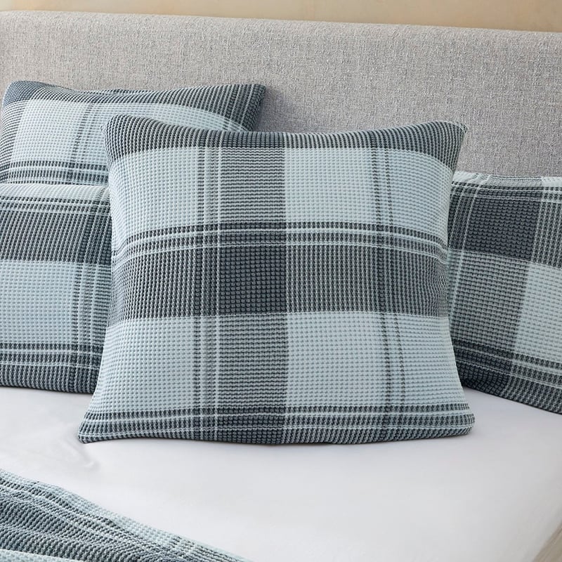 Perry Ice Blue Waffle Pillowcases