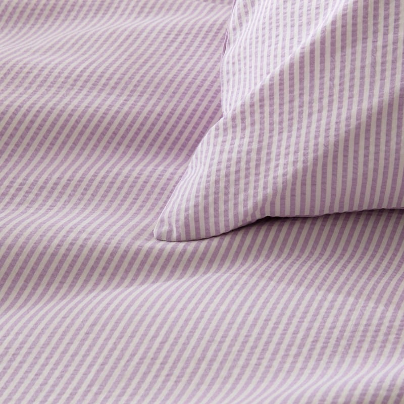 Talia Stripe Lilac Quilt Cover Set + Separates