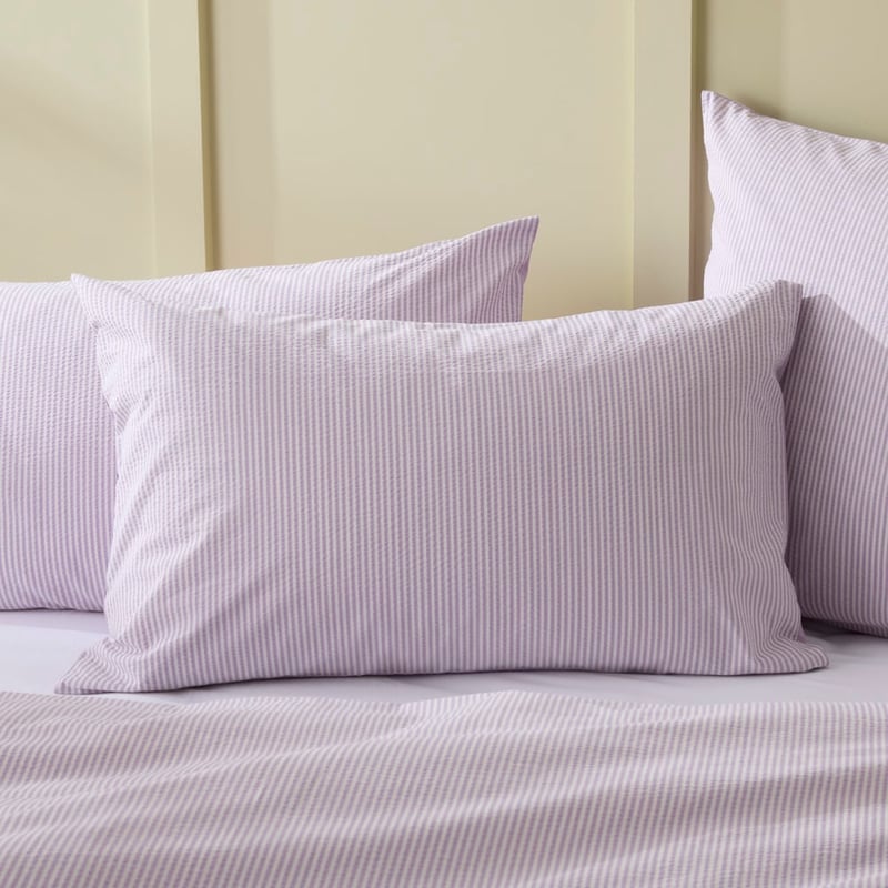 Talia Stripe Lilac Quilt Cover Set + Separates