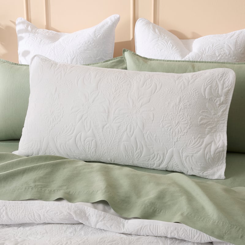 Belle White Quilted Pillowcases