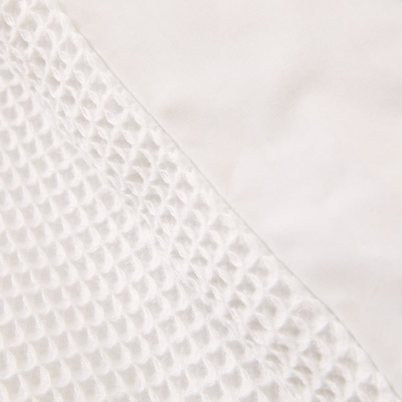 Bamboo Cotton Waffle White Quilt Cover Set + Separates