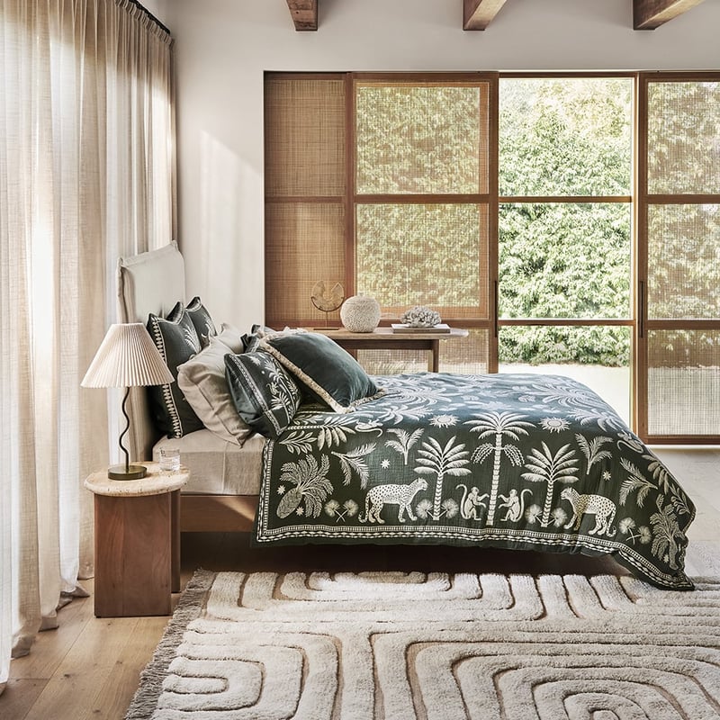 Global Traveller Thyme Jacquard Quilt Cover Separates