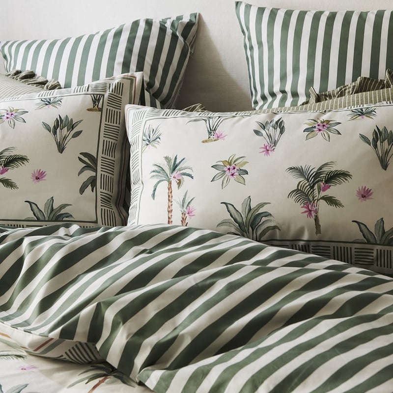 Botanical Garden Green Quilt Cover Set + Separates