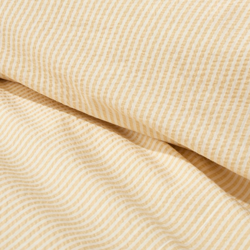 Talia Stripe Butter Quilt Cover Set + Separates