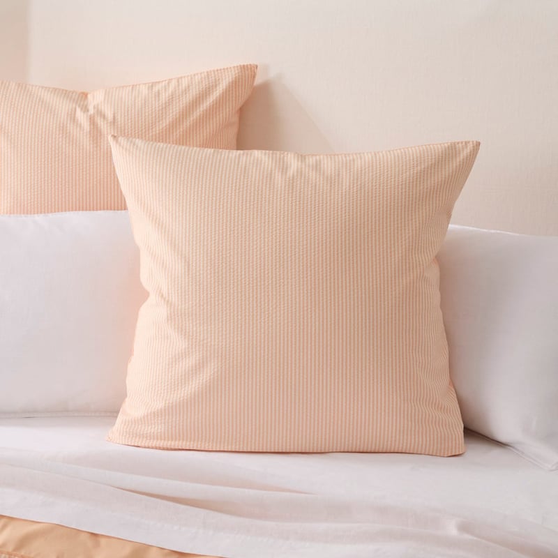 Talia Stripe Coral Quilt Cover Set + Separates