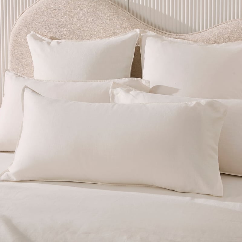 Vintage Washed Linen Coconut Pillowcases