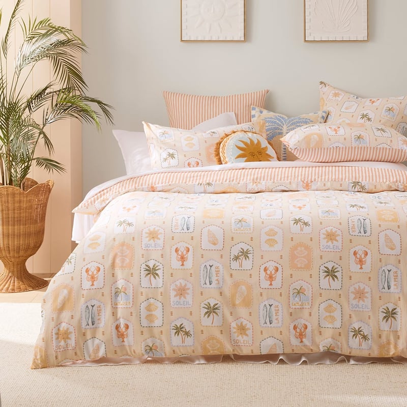 Soleil Pastel Rose Quilt Cover Set + Separates