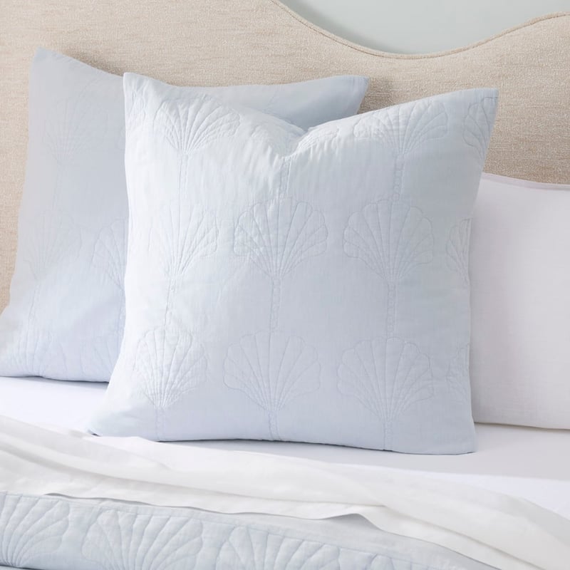 Mira Soft Blue Quilted Pillowcases