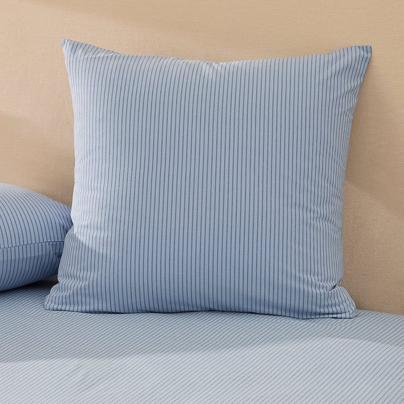 Stonewashed Cotton Printed Thin Chambray Stripe Pillowcases