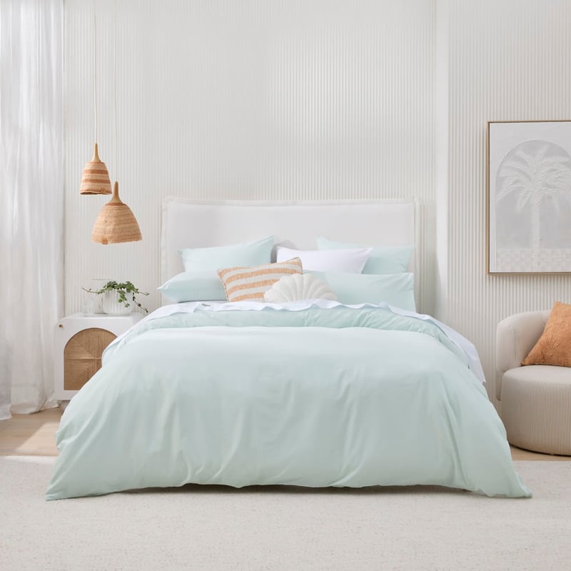 Stonewashed Cotton Chalk Blue Pillowcases