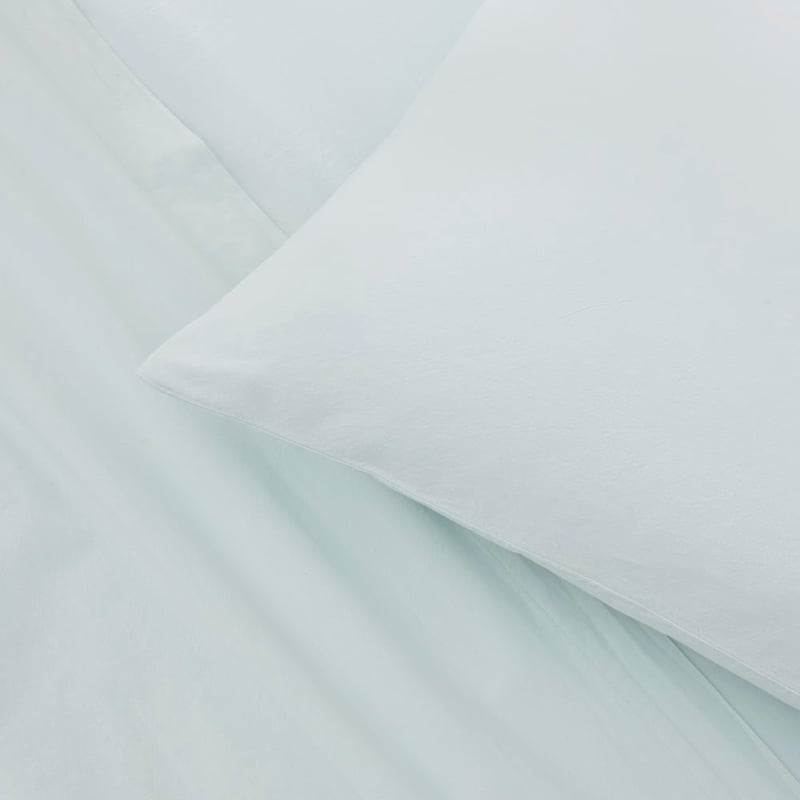 Stonewashed Cotton Chalk Blue Quilt Cover Separates