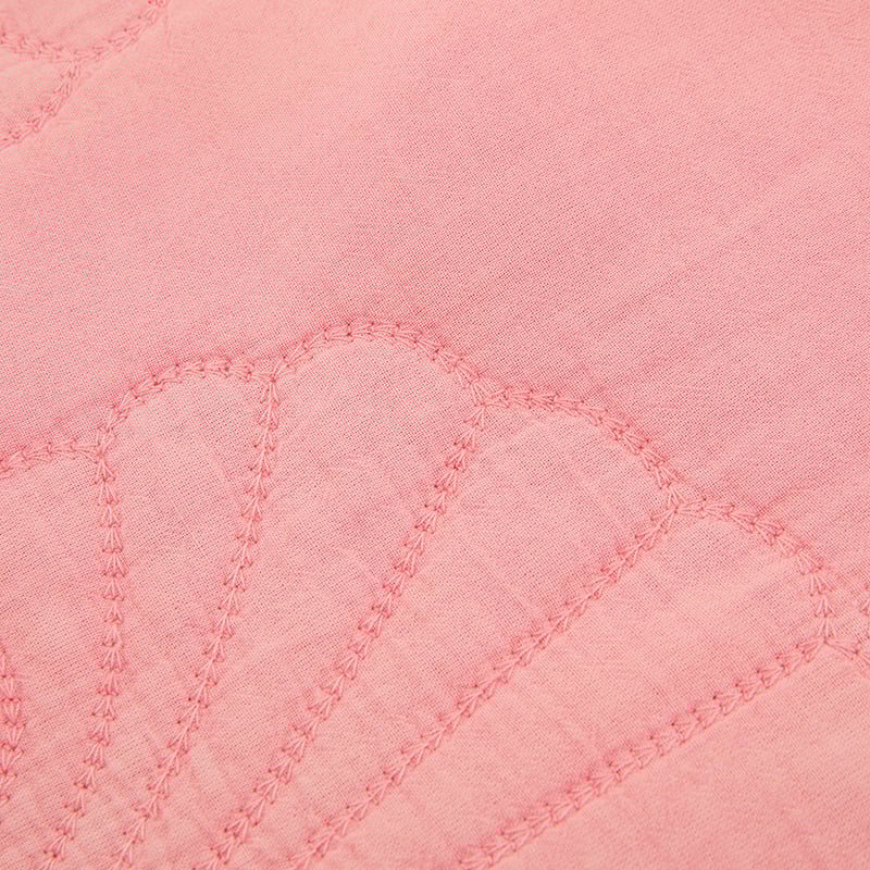 Shell Coral Cot Quilted Quilt Cover Set