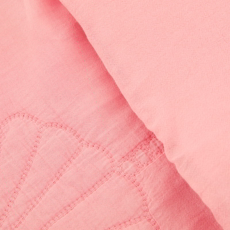 Shell Coral Cot Quilted Quilt Cover Set