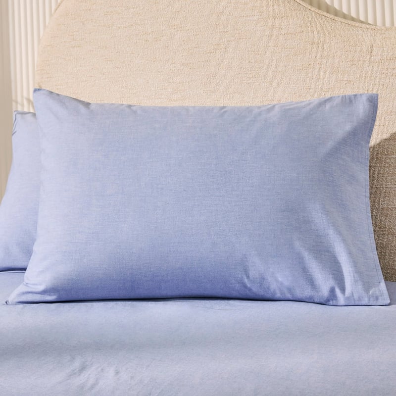 Stonewashed Cotton Chambray Blue Quilt Cover Separates
