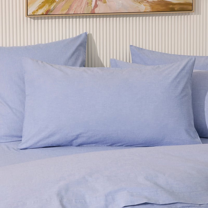 Stonewashed Cotton Chambray Blue Quilt Cover Separates